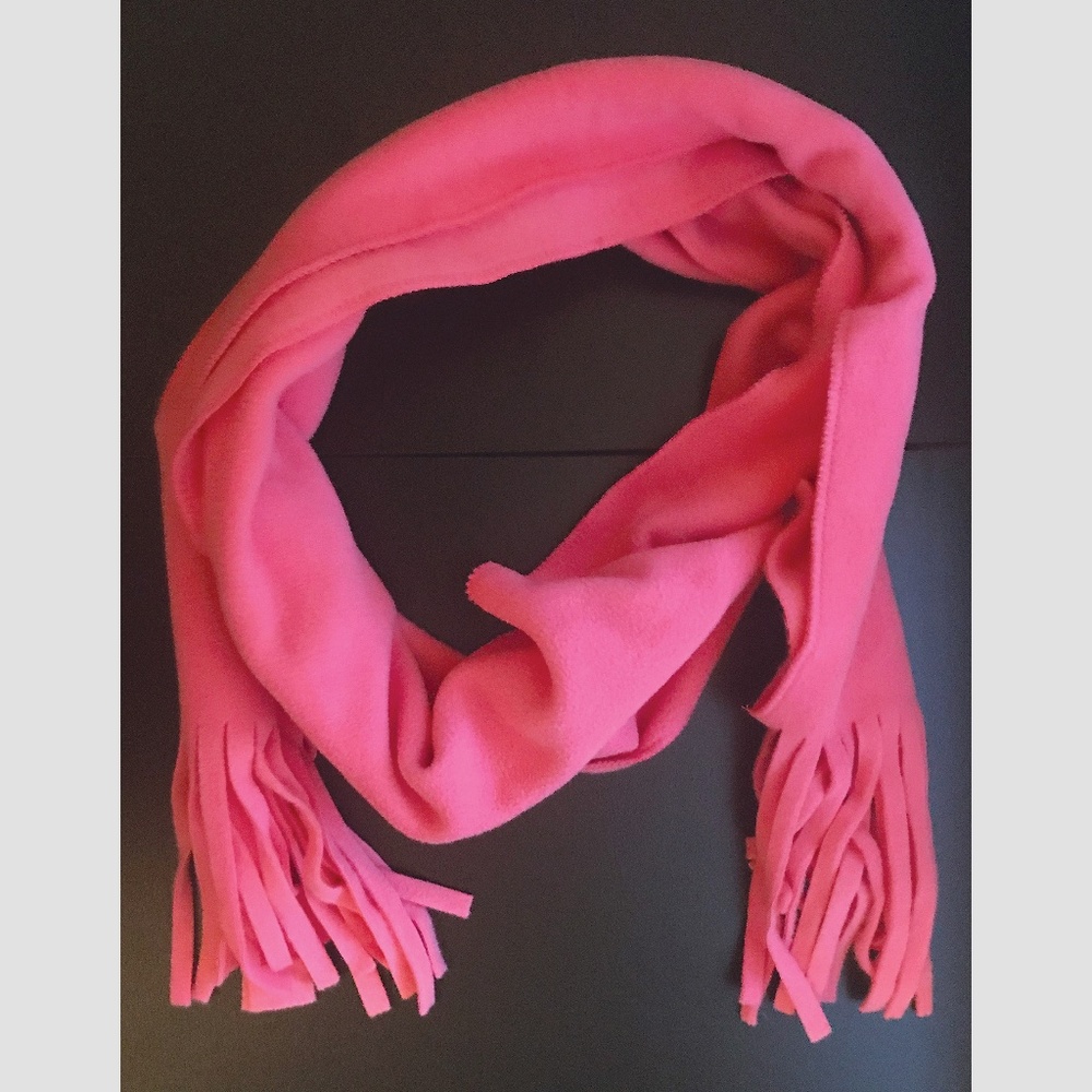 Soft Pink Fringe Scarf